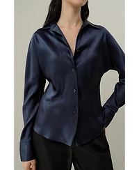 Lilysilk Women's Bias Cut Silk Shirt