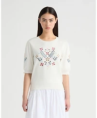 Nvlt Women's Eyelet Sweater