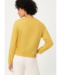 Olsen Women's Collarless Zip Jacket