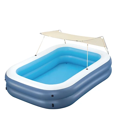 Bestway H2OGO! 8 Foot 4 Inch by 70 Inch Summer Bliss Shaded Inflatable Family Pool