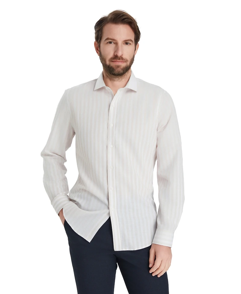 Bar Iii Men's Slim Fit Joseph Stripe Dress Shirt, Macy's Exclusive