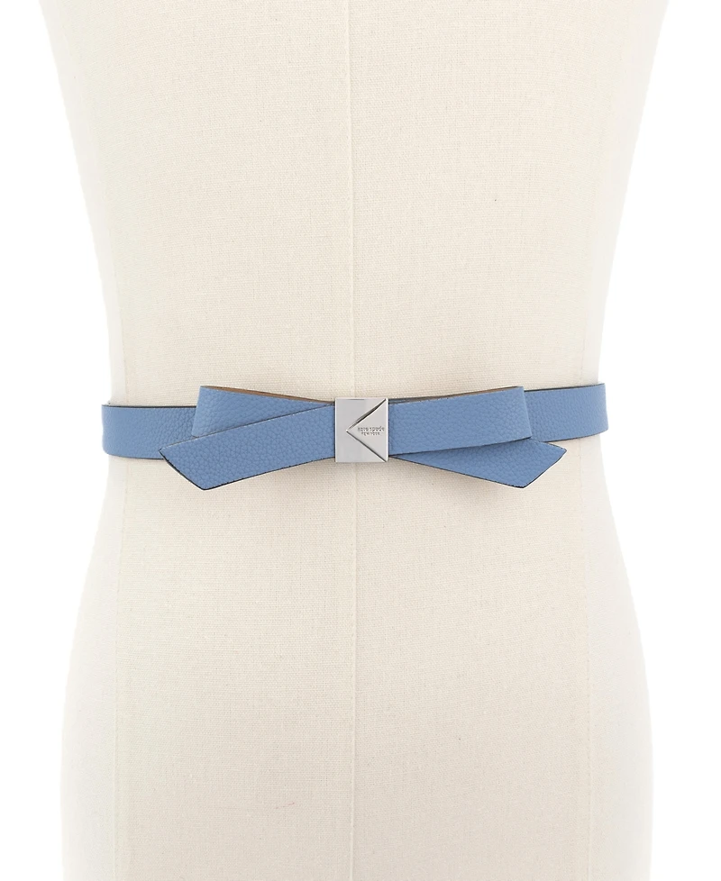 kate spade new york Women's Deco Bow Leather Belt