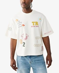 True Religion Men's Short-Sleeve Multi Logo T-Shirt