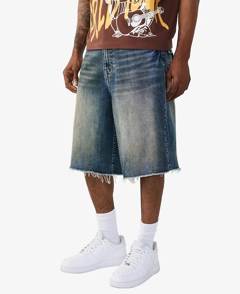 True Religion Men's Regular-Fit Hem Shorts