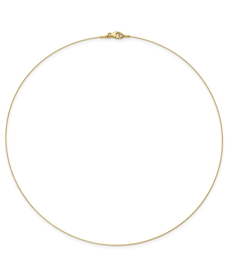 Curata Jewelry Solid 18K Gold Twisted Cable Collar Necklace