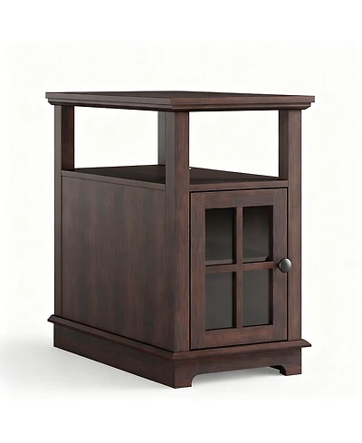 Yigii Adjustable Shelf, Hidden Charging, Multi-Use End Table with storage space