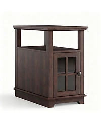 Yigii Adjustable Shelf, Hidden Charging, Multi-Use End Table with storage space