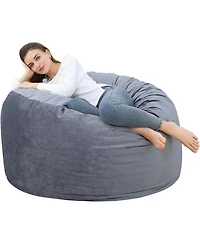 gaomon Bean Bag Chairs with Cover, 4FT Adult Bean Bag Sofa Giant Beanbag Chair with Filling