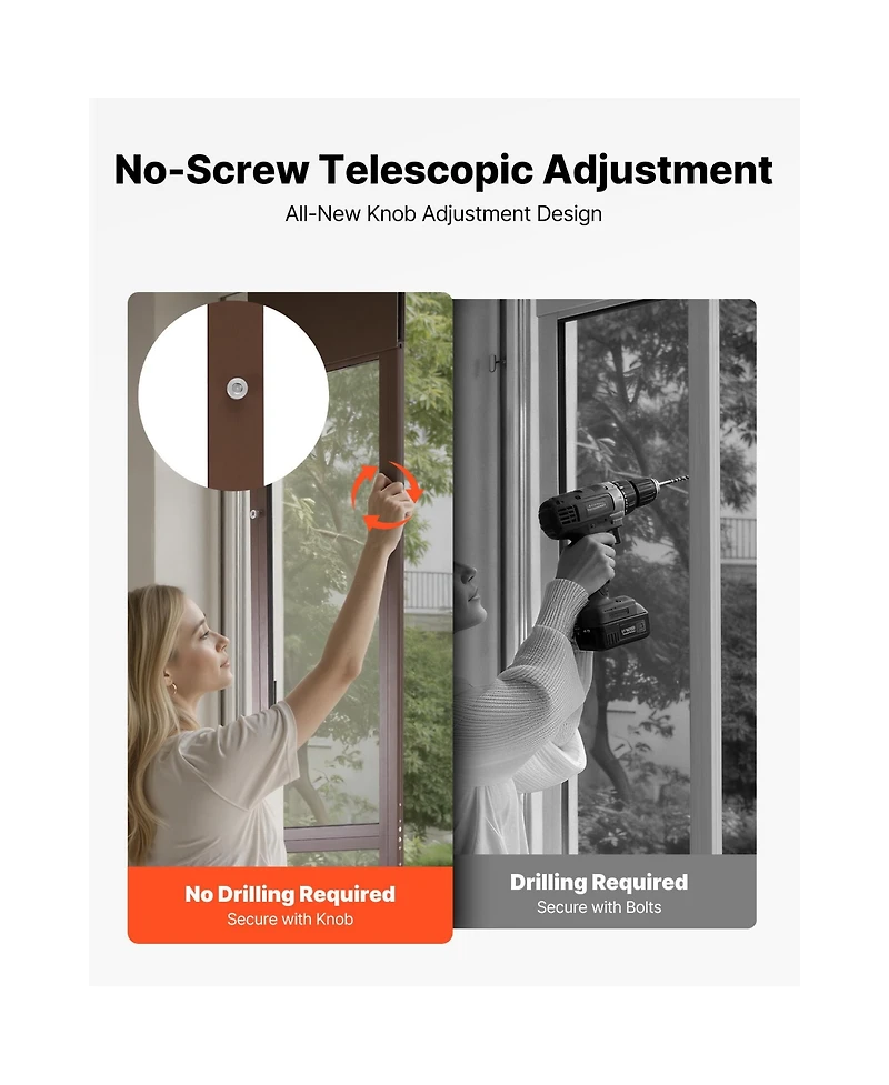 Aostirmotor Adjustable Sliding Glass Pet Door for Renters, Aluminum Alloy Frame with Lock & Flap