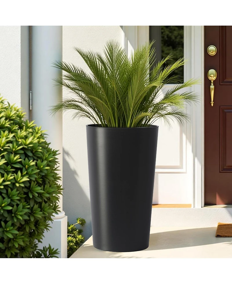 Streamdale Furniture 2 Pack 21.7" Tall Square Planters for Outdoor Plants