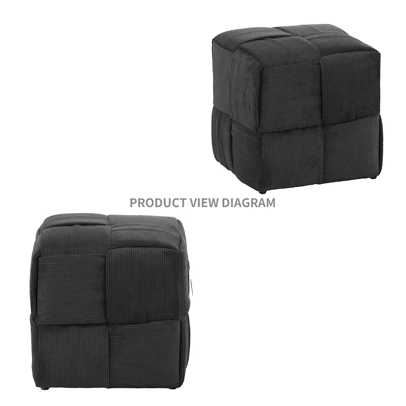 Streamdale Furniture Soft Corduroy Ottoman Foot Rest