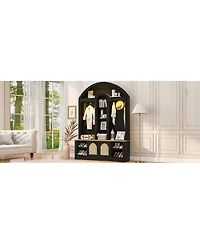 Streamdale Furniture Multi-functional wardrobe with shoe racks, hangers, and hooks