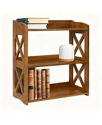 Yigii Wood Bookshelf for Small Spaces