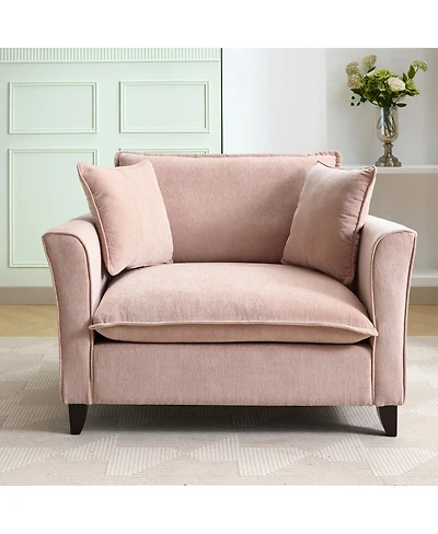 Streamdale Furniture Chenille Oversized Armchair, Comfy Chair and a Half Sofa with Pillow