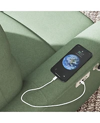 Streamdale Furniture 270° Power Swivel Rocker Recliner w/ Phone Holder & Usb Ports