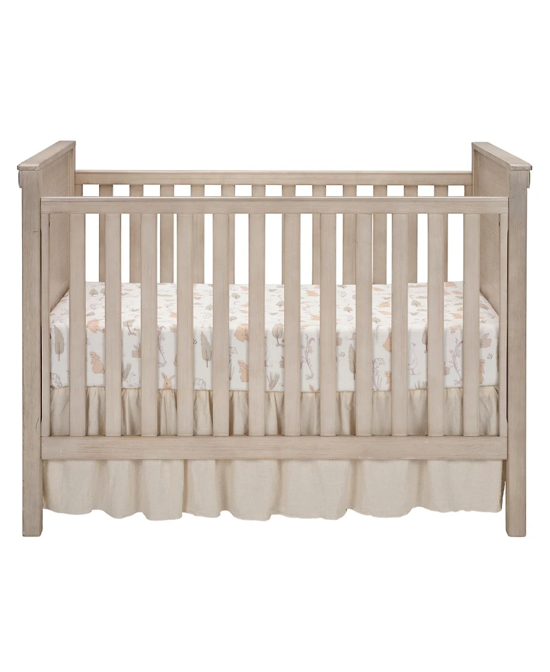 Lambs & Ivy Baby Signature Cotton/Linen Crib Skirt / Dust Ruffle