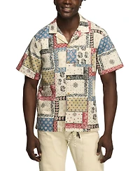 Lucky Brand Men's Short-Sleeve Printed Camp Collar Shirt