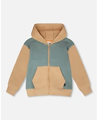 Deux par Baby Boys Hooded French Terry Cardigan