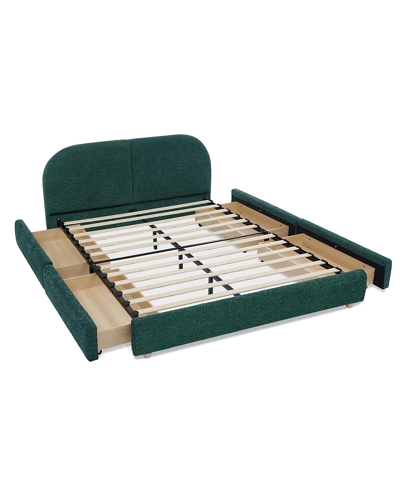 Streamdale Furniture Queen Size Upholstered Bed Frame