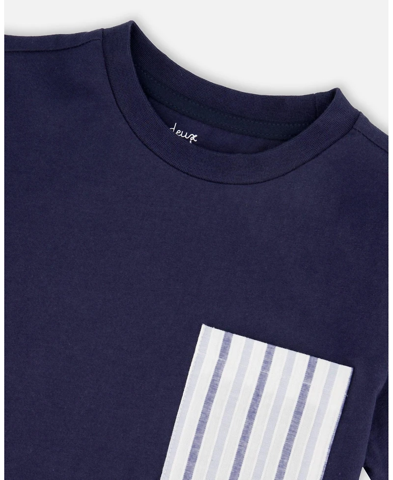 Deux par Toddler Boys Jersey T-Shirt with Chest Pocket