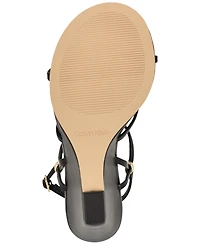 Calvin Klein Women's Deliney Round Toe Wedge Sandals