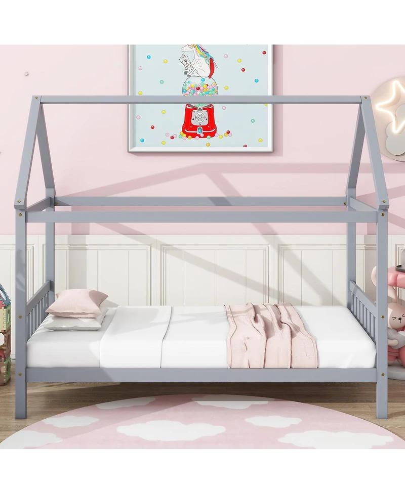 Streamdale Furniture Twin House Bed with Headboard and Footboard