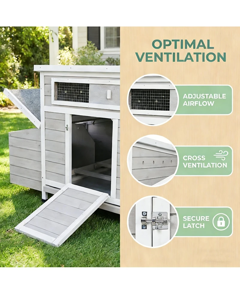 Mondawe 58" Fir Wood Outdoor Storage