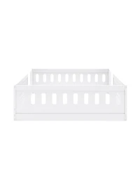 Streamdale Furniture Wood Full Size Platform Bed with Guardrail