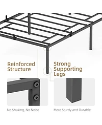 gaomon Metal Bed Frame, Platform Bed Frame with Steel Slat Support Heavy Duty Frame, No Box Spring Needed, Easy Size