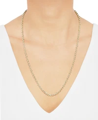 Macy's Hollow Rope Chain Necklace in 14k Yellow Gold