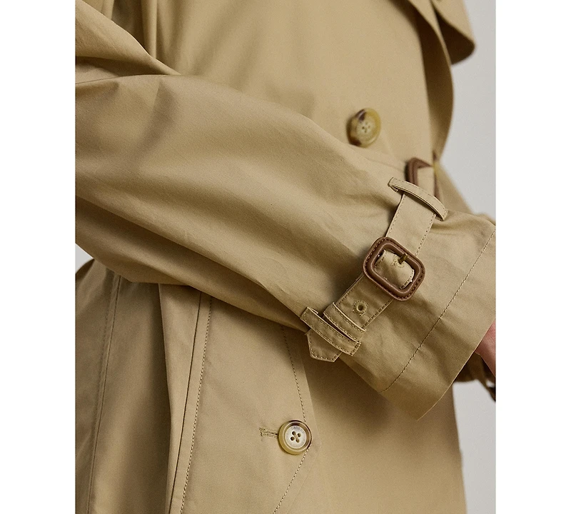 Lauren Ralph Women's Notch Lapel Long-Sleeve Trench Coat