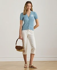 Lauren Ralph Women's Straight Fit Cropped Capri Pants
