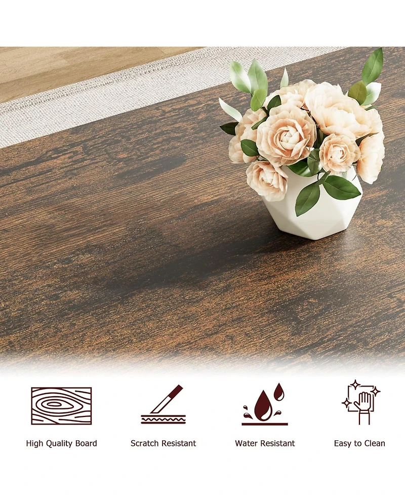gaomon Kitchen Table with 2 Benches Dining Table Set for 4 Saving Space Dining Room Table Set for Kitchen Dining Room