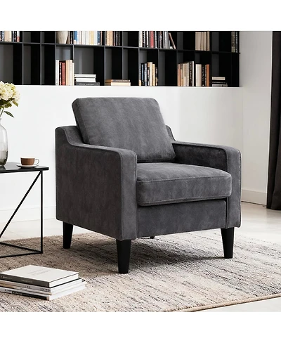 Streamdale Furniture Living Room Accent Chair - Soft Chenille Comfy Armchair for Small Spaces