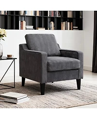 Streamdale Furniture Living Room Accent Chair - Soft Chenille Comfy Armchair for Small Spaces