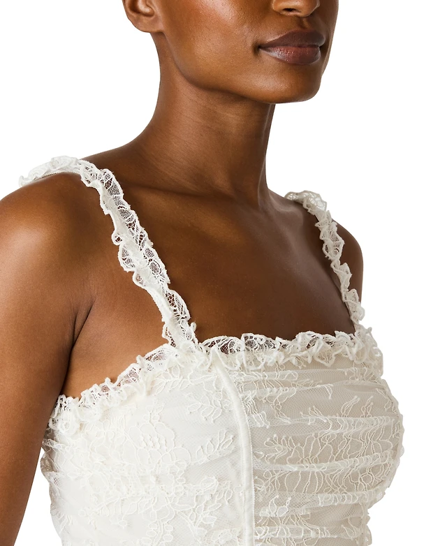 solid sweetheart floral lace drop waist dress Solid Sweetheart Floral Lace Fit & Flare Dress