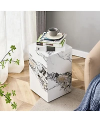 Streamdale Furniture Marble Pattern Mdf Coffee Table - Ready to Use