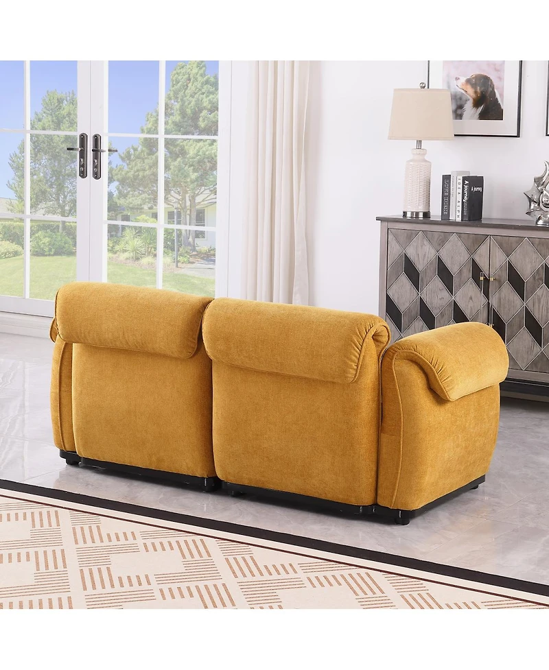 Streamdale Furniture 68.5" L Modular Chenille Sofa with Iron Frame