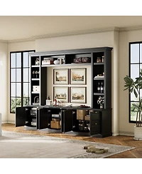 Streamdale Furniture Modern Tv Stand with Bookcase for TVs up to 70 inch, 3 Shelves