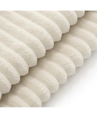 Streamdale Furniture Streamdale 112" Corduroy Sectional Sofa w/ Bluetooth, Console, Usb, Cup Holders, Storage