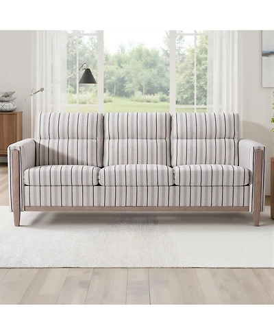 Streamdale Furniture Comfortable Solid Wood Three-Seater Sofa with Soft Cushions