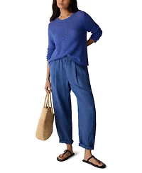 Eileen Fisher Women's High-Waisted Pull-On Ankle Pants, Regular & Plus