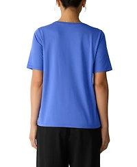 Eileen Fisher Women's Short-Sleeve Round Neck T-Shirt, Regular & Plus
