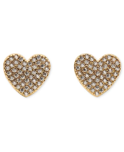 kate spade new york Cubic Zirconia Pave Heart Stud Earrings
