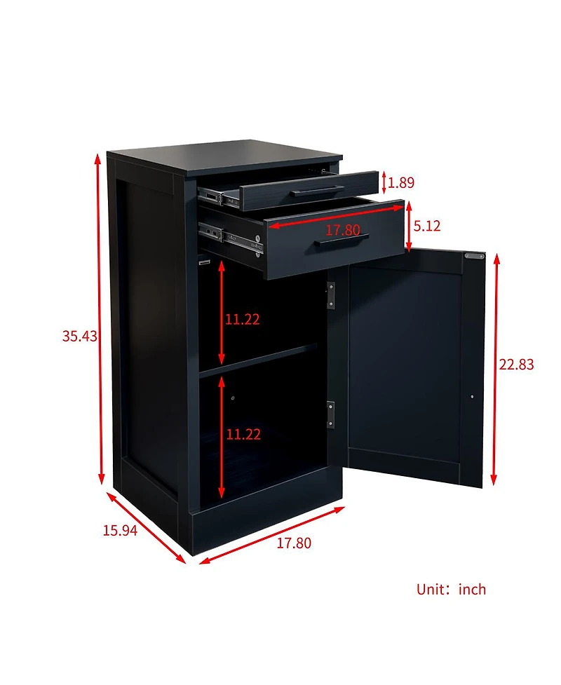 Streamdale Furniture Black color modular 24 wine bar cabinet Buffet Cabinet