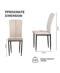 Streamdale Furniture Dining Chairs Set of 4 Modern Velvet Upholstered Chairs