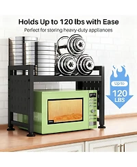 Yigii Expandable, Rust-Proof, Space-Saving 3-Tier Microwave Stand