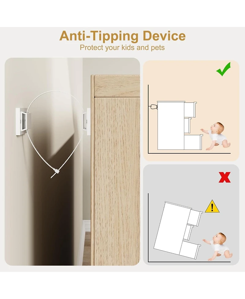 gaomon 6 Drawer Dresser for Bedroom, Modern Double Dresser Organizer with 6 Drawers Large Storage, Wooden Chest of Drawers for Living Room