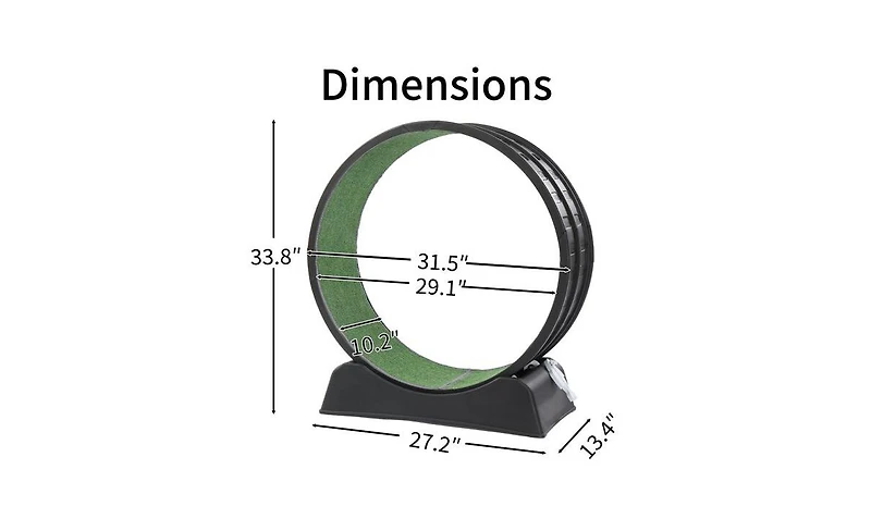Aostirmotor Cat Treadmill with Green Carpet, Pp Track Connector & Toy Stick