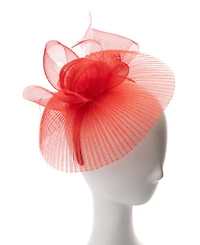 August Hats Pleated Crinoline Bow-Detail Fascinator Hat